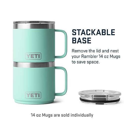 14 oz Vacuum Insulated Stainless Steel Stackable Mug with Lid J333