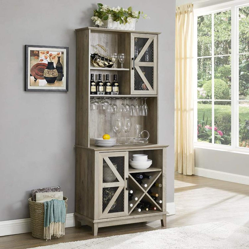 Bar Cabinet with Reclaimed Wood Finish S845
