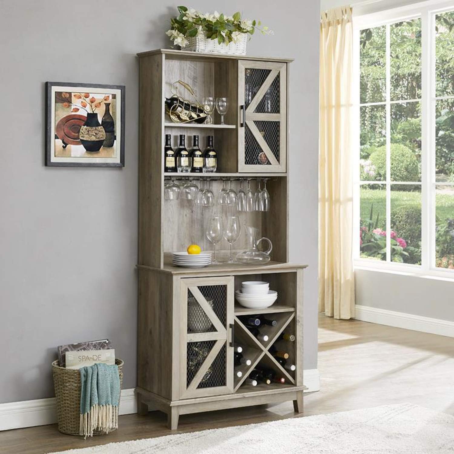 Bar Cabinet with Reclaimed Wood Finish S845