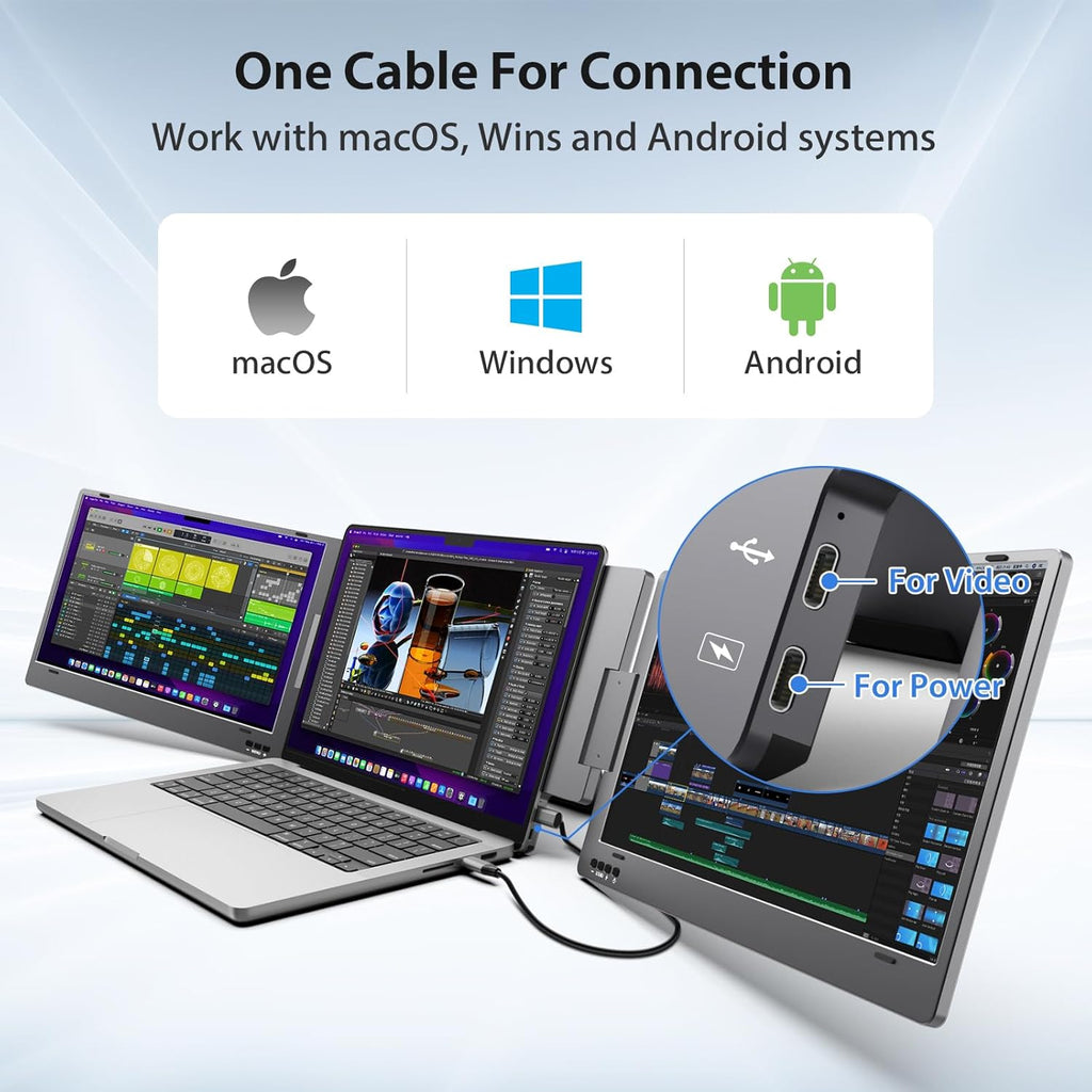 14" 1080P FHD IPS Dual Portable Monitor G424430