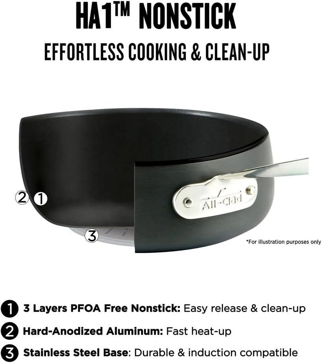 4 quart Hard Anodized Nonstick Cookware with Glass Lid F941