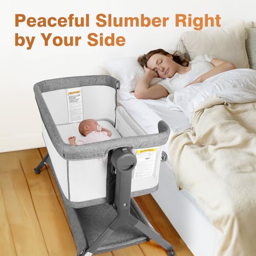 Grey 3-in-1 Rocking Bassinet with Mattress G71889