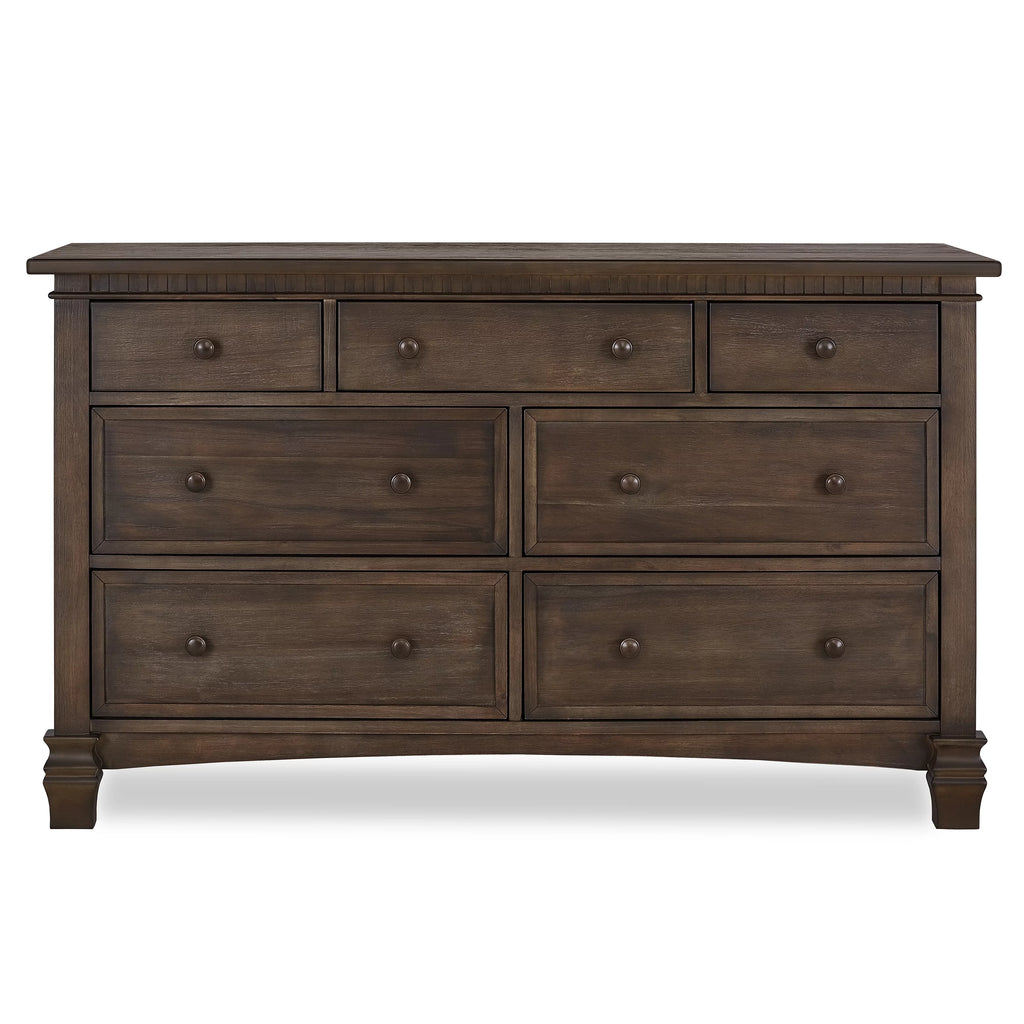 Antique Brown 7 Drawers Double Dresser V94811