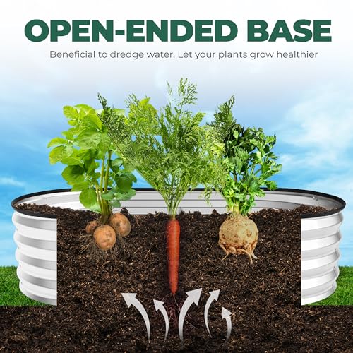 Dark Grey Metal Raised Garden Bed Kit 6x2x1ft H1412