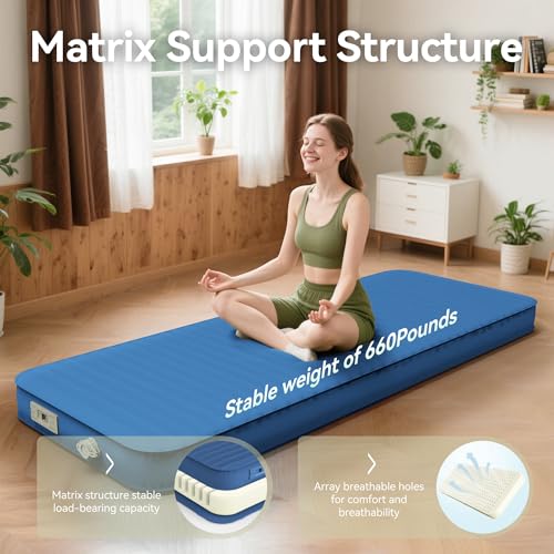 Self Inflating 4" Memory Foam Camping Pad with Built-in Electric Pump V59298