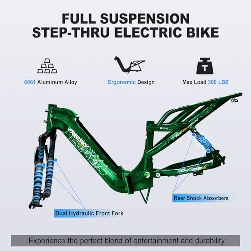 20'' Fat Tire Full Suspension Folding Electric Bike with 48V 20Ah Removable Battery G20053