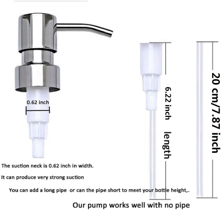 Silver Plastic Soap Dispenser Pump Replacement for 28/400 Neck Size C4578