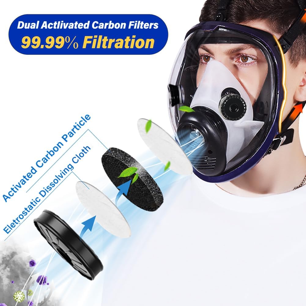 40mm Activated Carbon Filter Tactical Respirator Mask Z777511