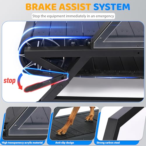Non-Electric Dog Treadmill with Step Counter, Adjustable Incline & Brake, Up to 300LBS A896883