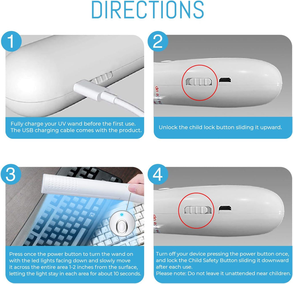 UV-C Light Sanitizer Wand Pack of 2 T336221