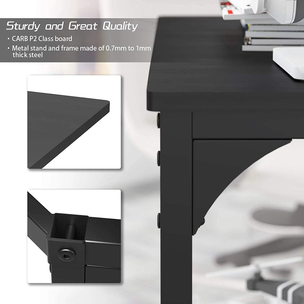 L-Shaped Corner Desk with Shelves H98400