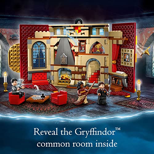 Lego Harry Potter Gryffindor House Banner Set 76409 With Building Elements, Toy, Wall Display, Fold Up Travel Toy, Collectible with 3 Minifigures G461