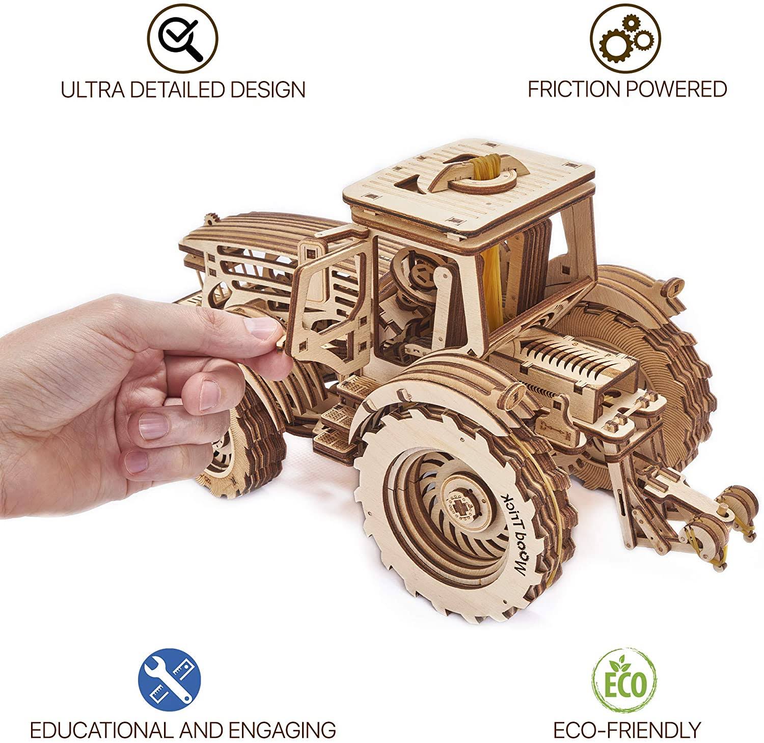Wooden Mechanical Tractor Model Kit M219