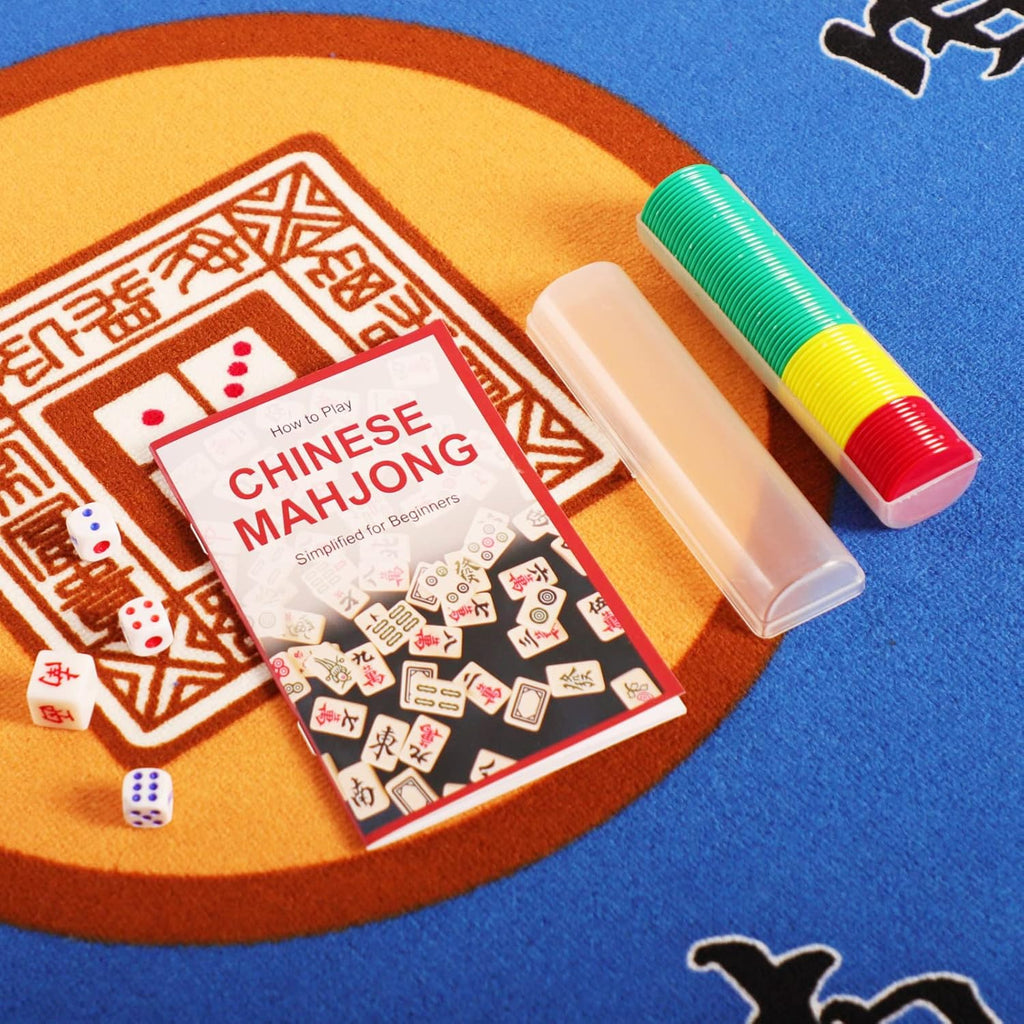 X-Large 1.6" Durable Melamine Mahjong Tiles with Carrying Case M86574