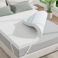 3 Inch Gel Memory Foam Mattress Topper with Removable Washable Cover (Queen) D71835