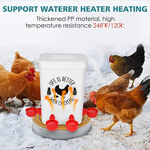 Chicken Feeder and Waterer Set (3 Gallon/26 Pounds) - Hanging Automatic No Waste Y48018