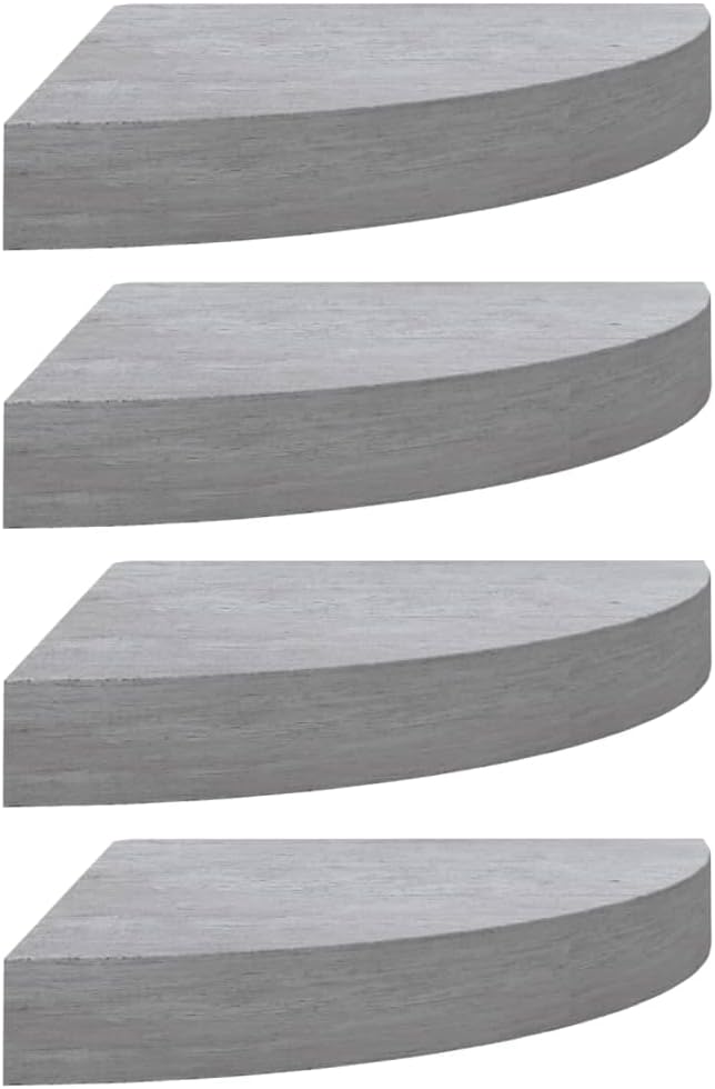 4 pcs MDF Corner Wall Shelves 13.8" x 13.8" x 1.5" N237