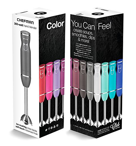 Turquoise 300 Watt Stainless Steel Immersion Hand Blender Q71171