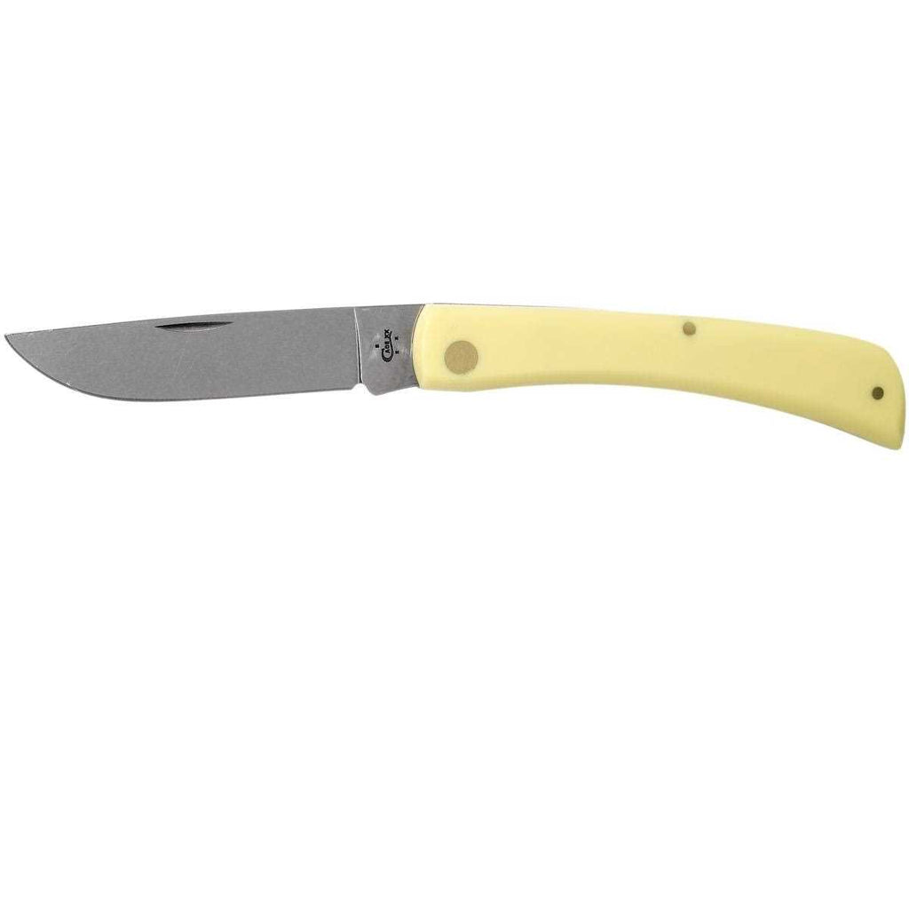 Yellow Delrin Handle CV Steel Pocket Knife I7170