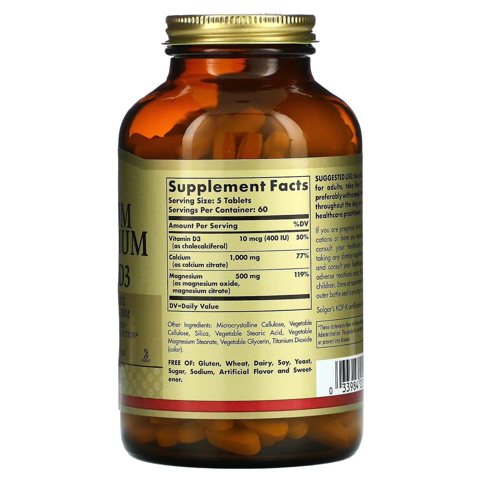 Calcium Magnesium with Vitamin D3, 300 Tablets A7914