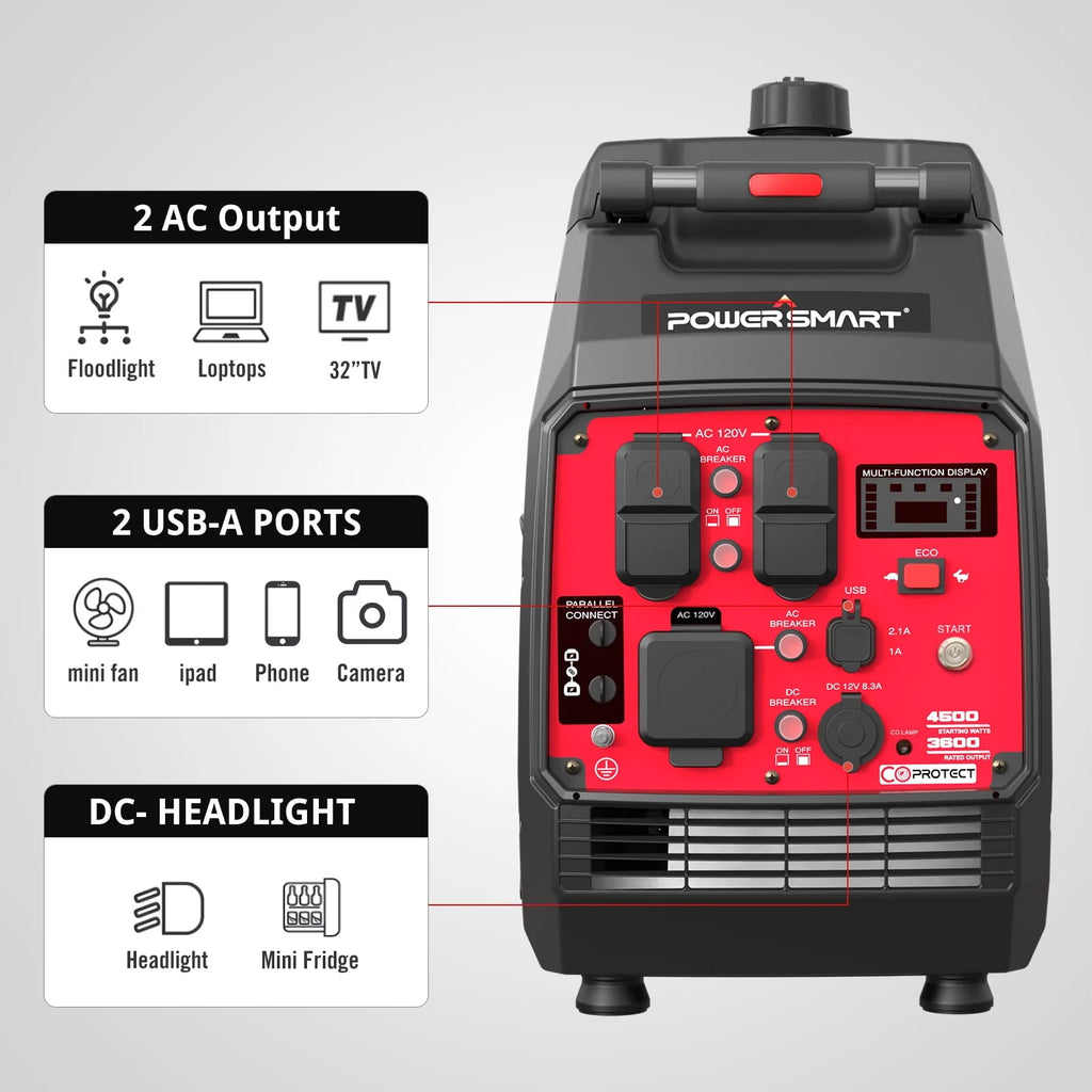 4500W Portable Inverter Gas Generator with Electric Start Z298861