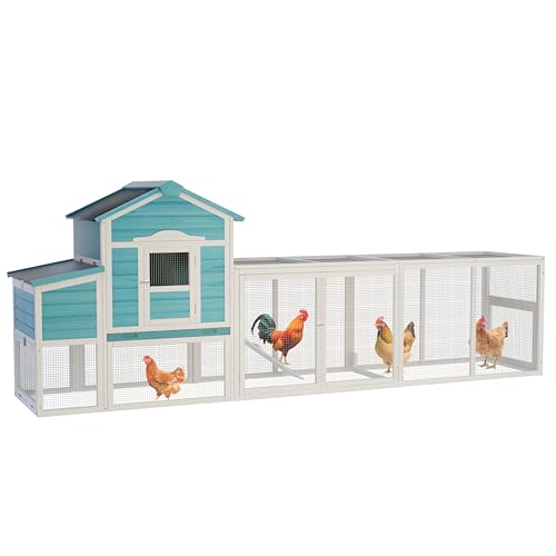 120'' Large Wooden Chicken Coop with Run X929044