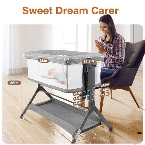 Grey 3-in-1 Rocking Bassinet with Mattress G71889