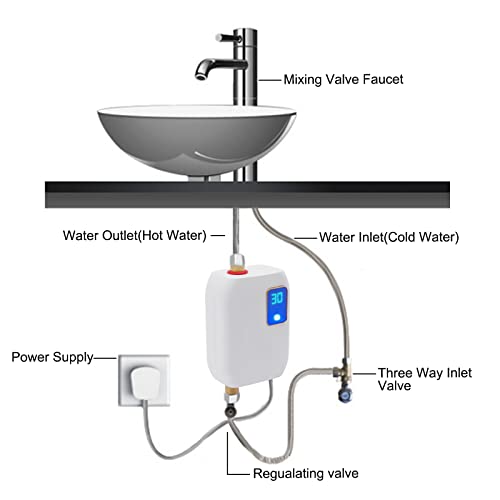 3000W Portable Electric Instant Tankless Water Heater, 110V H6500