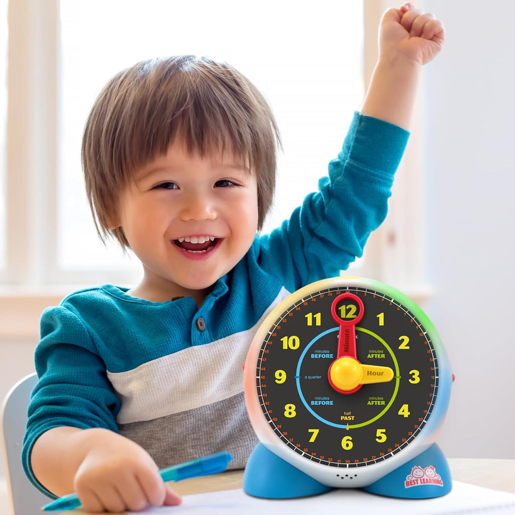 Learning Clock Teaching Light-Up Toy with Quiz and Music Sleep Mode I713