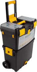 Rolling Tool Box with Wheels, Foldable Handle, and Removable Top A619