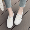 Women's Lightweight Slip-On Faux Leather Casual Low-Top Sneakers　