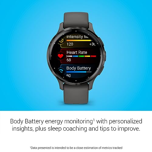 Slate Stainless Steel Bezel 1.2-Inch AMOLED Touchscreen Display Smart Watch with 41mm Pebble Gray Case and Silicone Band C3440