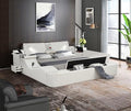 Black King Bed Frame with Adjustable Headboard and Storage Shelf B285