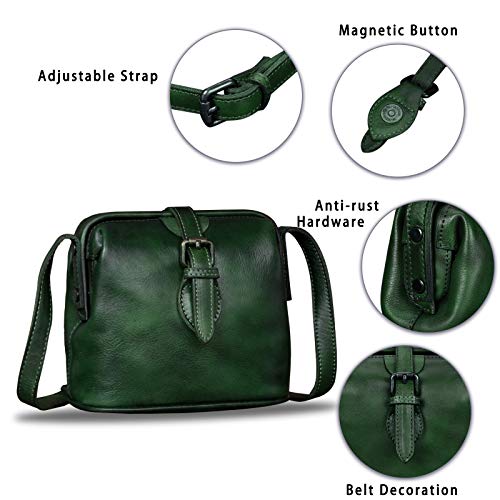 Genuine Leather Crossbody Bag Small Satchel Vintage Mini Purse B138