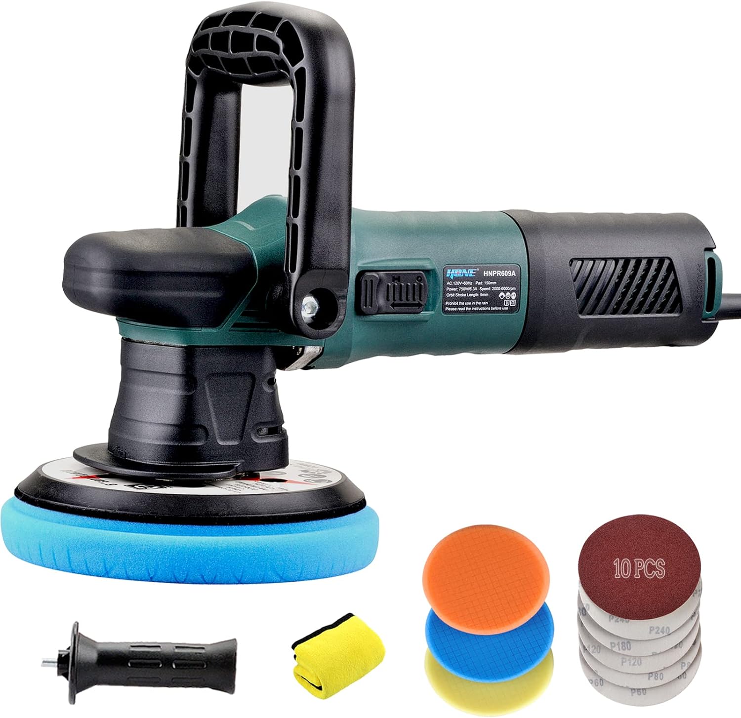 6 inch 750W Random Orbital Polisher Buffer with 6 Variable Speed Z440