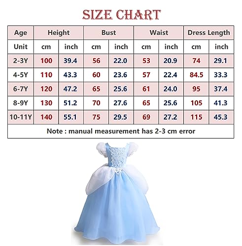Cinderella Costume Princess Dress Up Ball Gown I678
