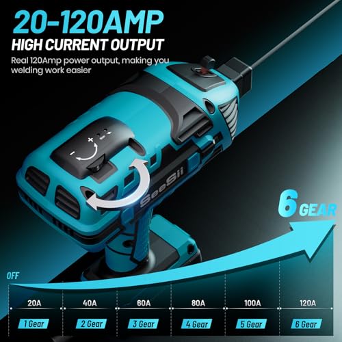 Handheld Welding Machine, 110V 120A Portable ARC Welder with Auto Darkening Welding Goggles and Welding Chipping Hammer O9743