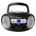 Portable CD Bluetooth Boombox with AM/FM Stereo, Black B326