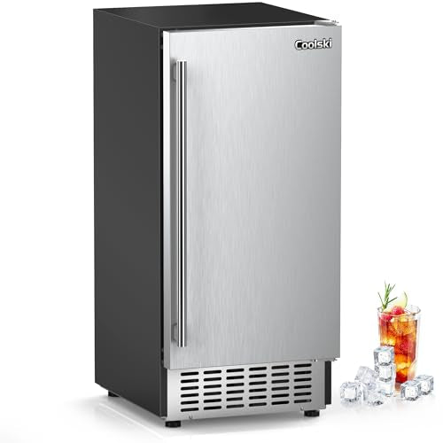 80Lbs/Day Commercial Under Counter Ice Maker Machine, Stainless Steel with 30LBS Ice Storage N630875