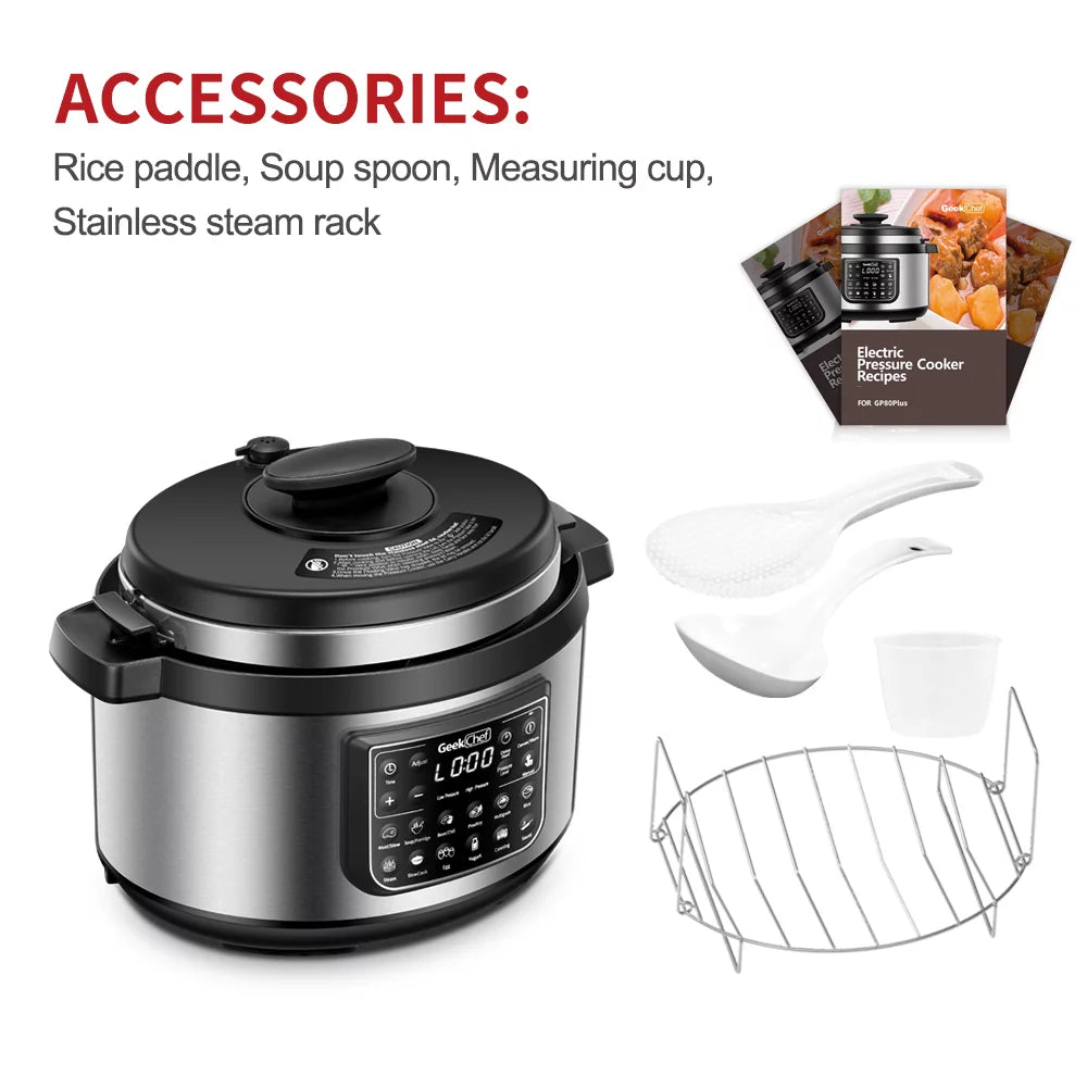 12-In-1 Electric Pressure Cooker, Stainless Steel L481975
