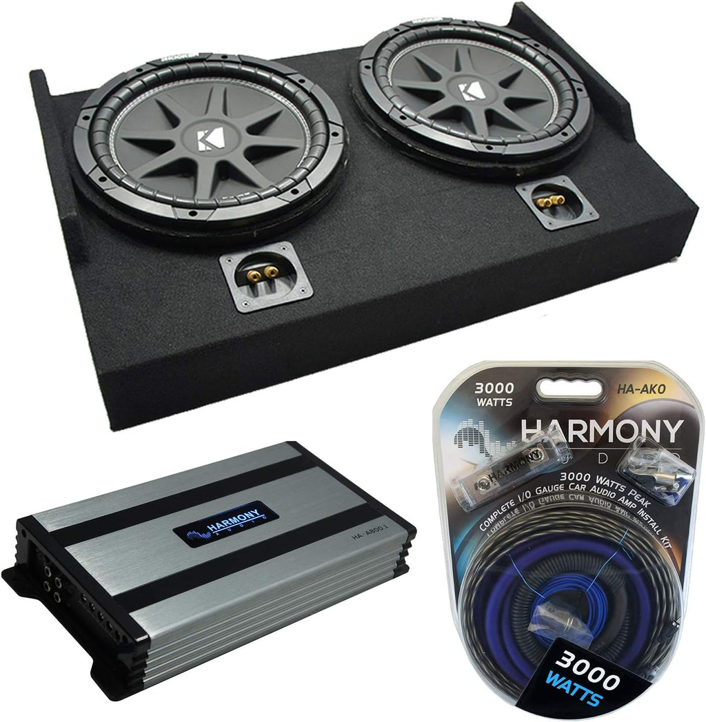 C12 Subwoofer with Amplifier and Dual 12 Sub Box Enclosure Z7242