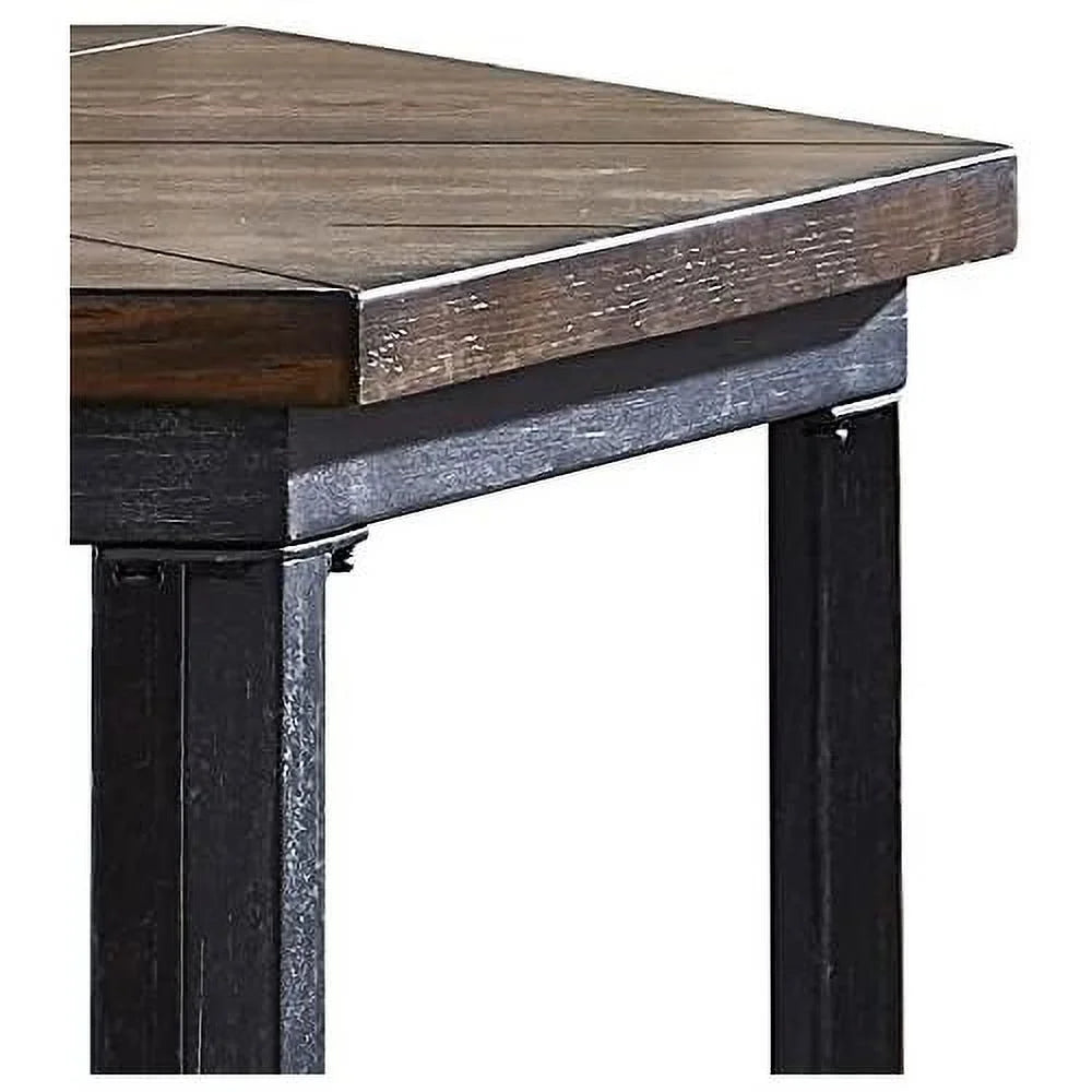 Mocha Hexagonal Iron End Table Z803
