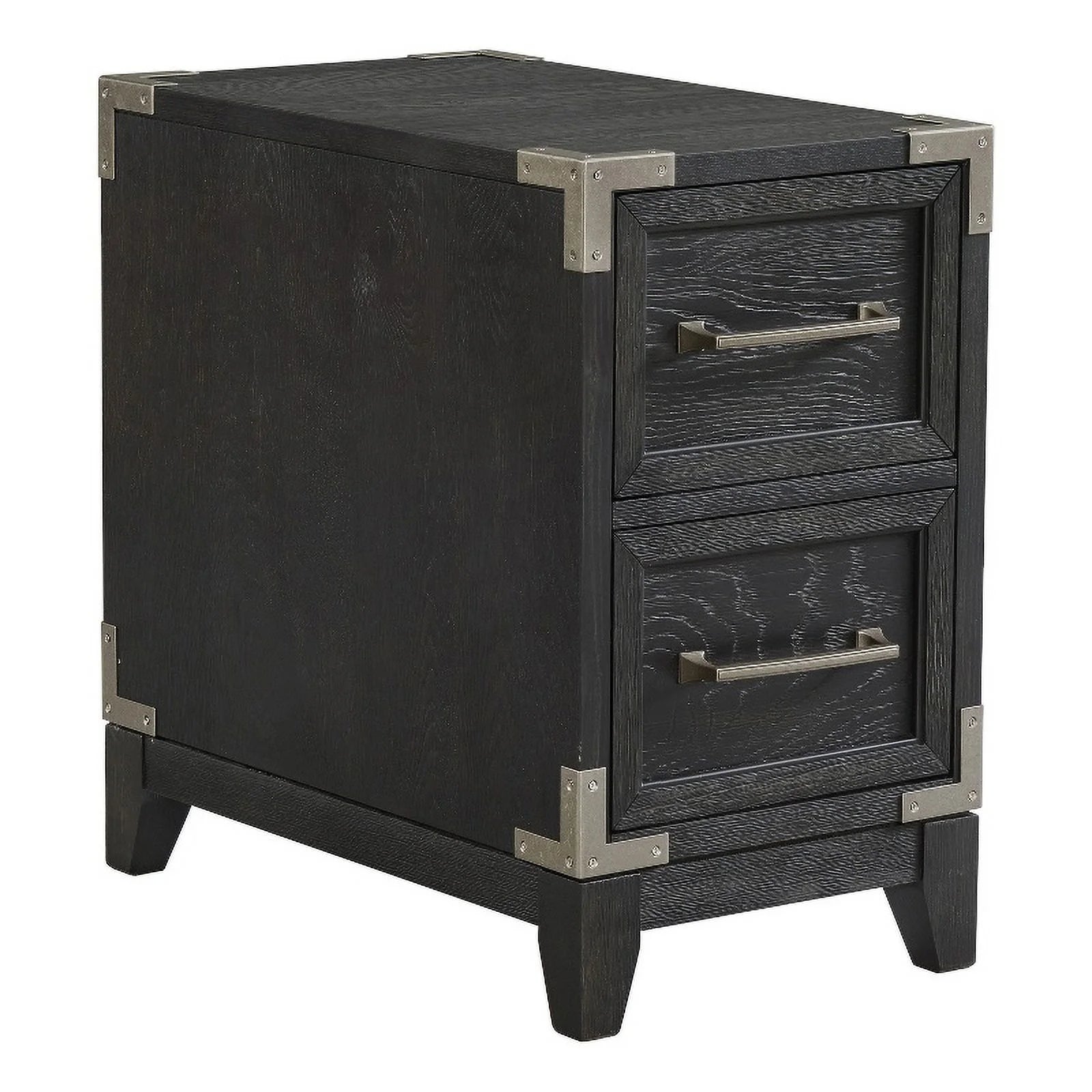 Black Wood Chairside Table A473