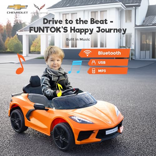 Chevrolet Corvette C8 12V Kids Electric Car Ride on Car with Remote Control U38626