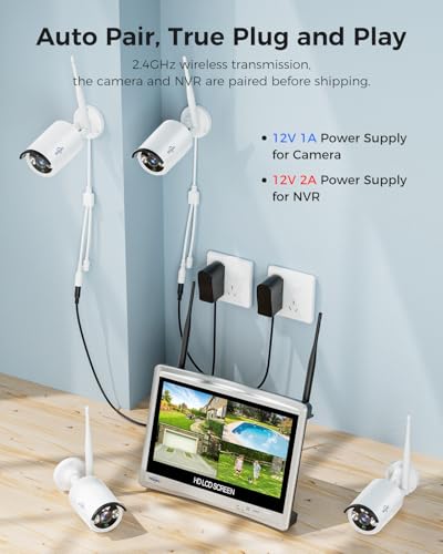 16CH 4K NVR 4Pcs 3MP Night Vision WiFi Security Camera System with 1TB HDD C152810