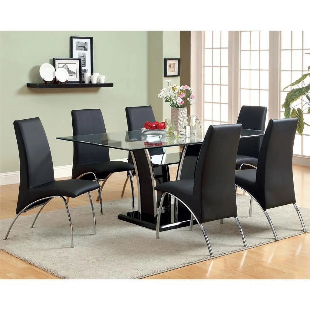 Black Glass Top Dining Table P758826