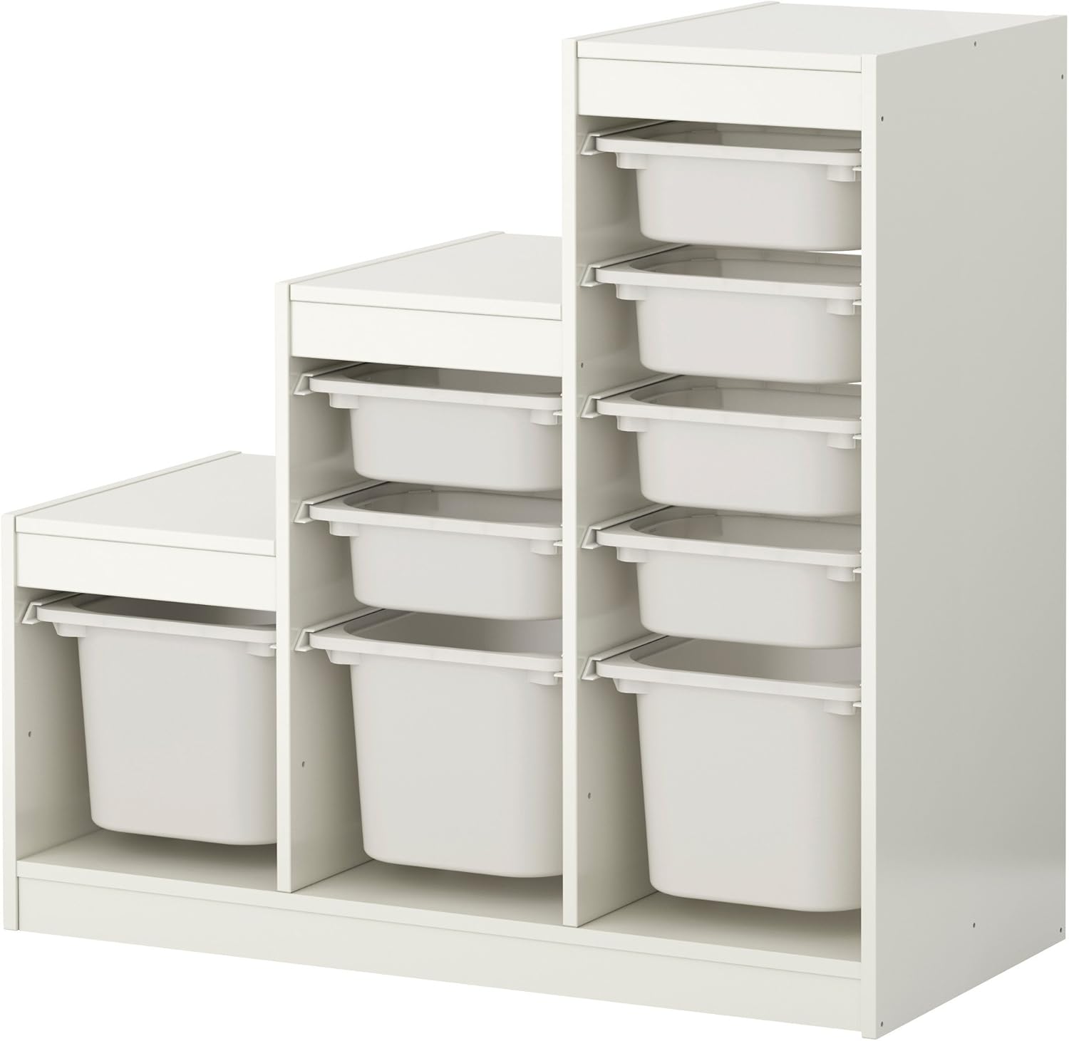 White 99x44x94 cm Storage Combination with Boxes O602