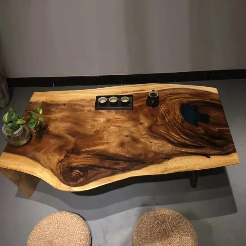 Live Edge Wooden Table (60 x 30 Inches, 16.5 Inches Tall) D35273