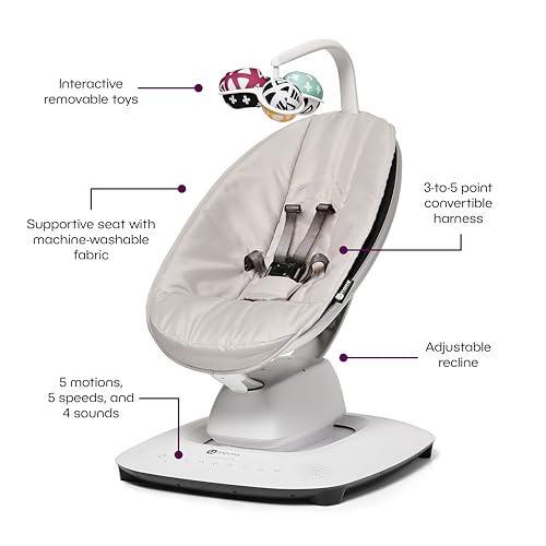 Classic Grey Dark Grey Baby Swing with Infant Insert V8575