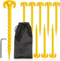 8-Pack 10 inch Yellow Outdoor Tent Stakes S2892